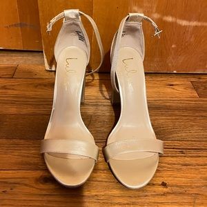 Lulu’s Gold Sandal Heels